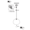 Wisząca lampa kopuła Kanso LP-2025/1P 40 cm nad wyspę drewniana brązowa