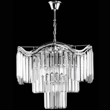 Żyrandol lampa wisząca VEN E1735/7 CR kryształowa glamour do salonu chrom