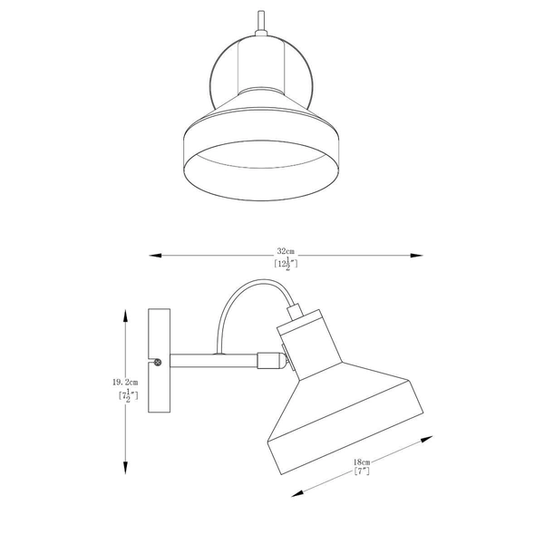 Regulowany kinkiet sypialniany Sigma do czytania czarny złoty