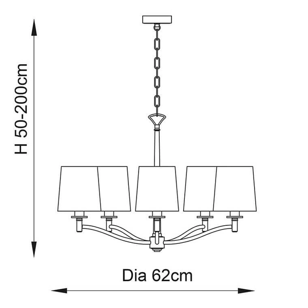 Potrójna lampa wisząca Ortona 73411 abażurowa biała mosiądz