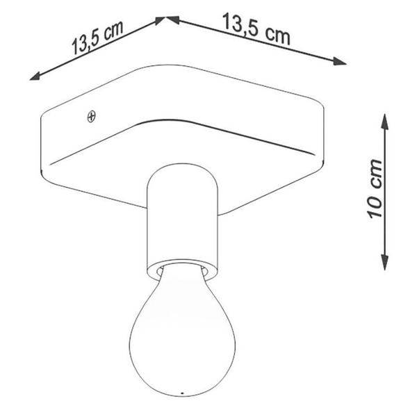 Plafon do jadalni Tavo SL.1156 sopel szary czarny