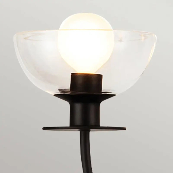 Wielopunktowa lampa wisząca Sylvia ALM-SYLVIA4-BK-CL szklany czarny