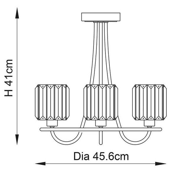 Sufitowa lampa szklana Berenice 107801 mosiądz przezroczysty