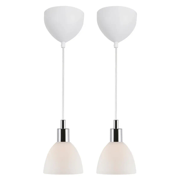 Komplet 2 lamp wiszących nad stół Ray 63233033 Nordlux 2-punktowa biała chrom