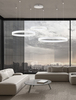 Biała lampa wisząca JACA LE42766 LED 143W 3000K rings do sypialni