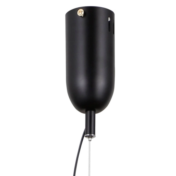 Wisząca lampa Fuente PND-34395-1-BK LED 5W 3000K szkło czarny przezroczysty