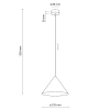 Modernistyczna wisząca lampa CONO S 10619 stożek metalowy beżowy