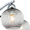 Modernistyczna LAMPA sufitowa Genewa 1986/5 8C Elem szklana OPRAWA loftowa chrom
