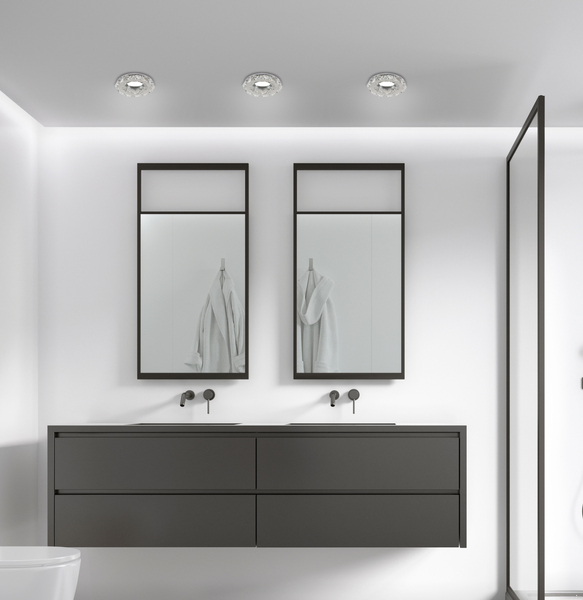 Glamour lampa sufitowa SK wpust crystal do salonu chrom