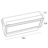 Wpustowa prostokątna oprawa MODULAR H180.08 Maxlight do modułu biały