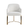 Luksusowe krzesło Hadley S4492 WHITE BOUCLÉ Richmond Interiors aksamitne biały złoty