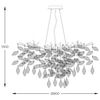 Wisząca lampa nad wyspę Cindy MD4115-1-ECN  Zumaline kryształki chrom