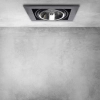 Wpuszczana lampa sufitowa Plaza ML4740 metalowa do salonu czarna