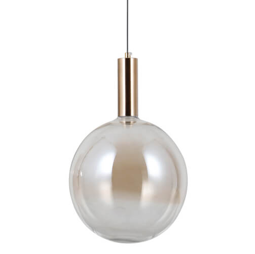 Wisząca lampa kula Strela PND-34378-1L-HBR LED 5W 3000K złoty bursztynowy