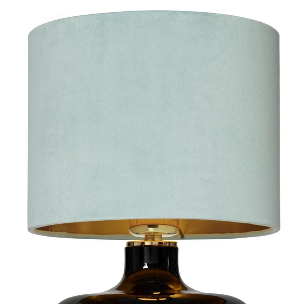 Lampka z materiału LORA 41065112 okrągła lampa miętowa do jadalni