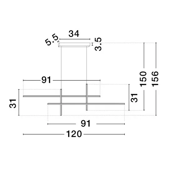 Lampa wisząca nad wyspę FORENZO LE45481 LED 40W 3200K biała