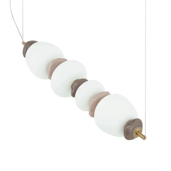 Wisząca lampa nad wyspę CERAMIC 11700 LED 22W 3000K biała szara