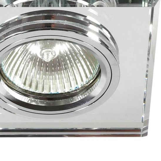 Kwadratowa lampa sufitowa Ss nowoczesna do zabudowy chrom