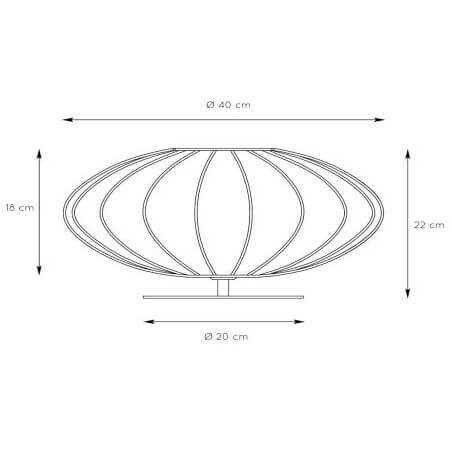 Elegancka lampa stołowa Corina 03547/40/30 na komodę złota czarna