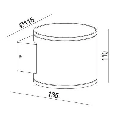 Czarny kinkiet zewnętrzny Oxford okrągła lampa metalowa