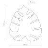 Ozdobna ścienna lampa liść Monstera XL 10627 metalowa beżowy