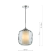 Wisząca szklana lampa Majella MAJ0150 do jadalni przydymiony chrom