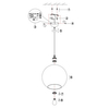 Wisząca lampa Dino R30771004 RL Light zwis bańka bursztynowa