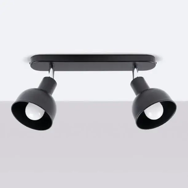 Podwójny plafon Elba SL.1317 Sollux obrotowy geometryczny czarny