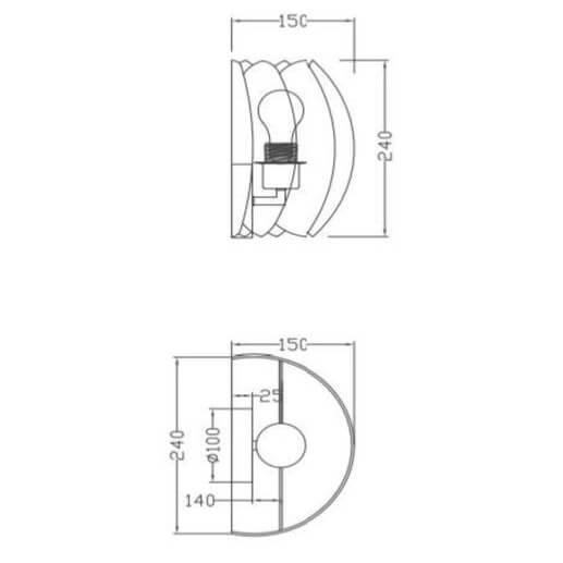 Materiałowy kinkiet ścienny Spencer 34245/01/30 filc czarny