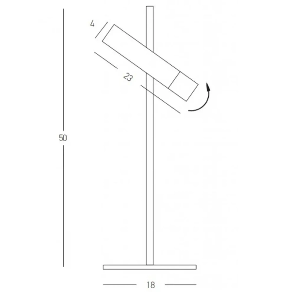 Minimalistyczna lampka stołowa 22030 LED 4W 3000K tubka regulowana czarny