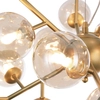 LAMPA wisząca DALLAS MOD545PL-24G Maytoni modernistyczna LAMPA szklany ZWIS molekuły kule balls złote bursztynowe