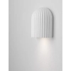 Ryflowana lampa ścienna GIRONTO LE45304 do salonu gipsowa biała
