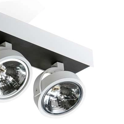 Spot LAMPA sufitowa GM4206-230V DIM 15W WH/BK reflektorowa OPRAWA LED 30W metalowa regulowana biała