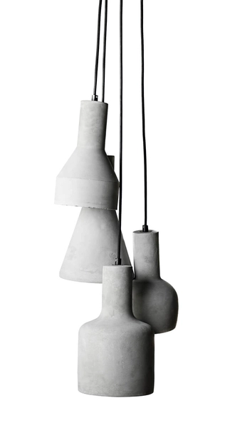 Betonowa lampa wisząca Karina AZ1030 4-punktowa loftowa do salonu