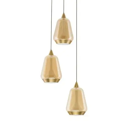Potrójna szklana lampa zwisająca RORIZNO LE45113 LED 24W 3000K  złota