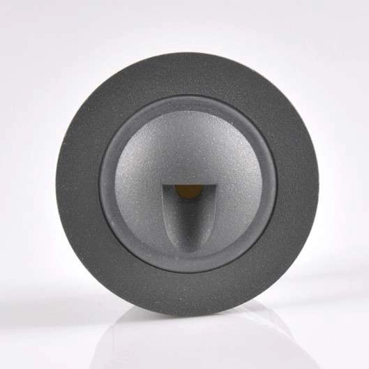 Schodowa LAMPA podtynkowa Q2 LED 313683 Polux metalowa OPRAWA wpuszczana LED 3W 4000K okrągła IP44 grafitowa