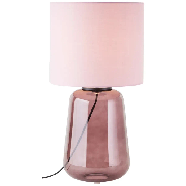 Szklana lampa stołowa Hydra 94546/08 do salonu fioletowa przezroczysta