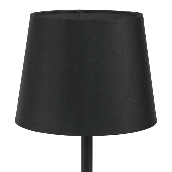 Biurkowa lampka z tkaniny Maja 2936 TK Lighting abażurowa metalowa czarna