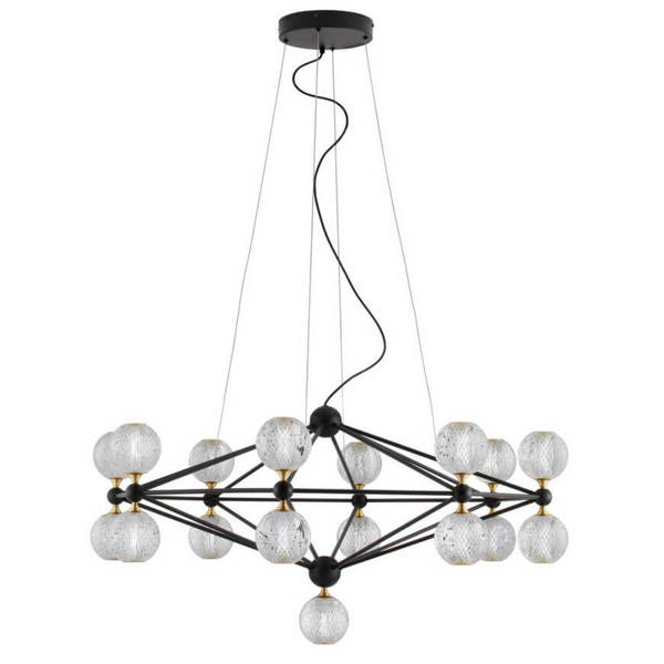 Modernistyczna lampa wisząca BOYA LE42740 LED 78W 3200K do holu czarna