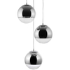 LAMPA wisząca VEN W-603/3 szklana OPRAWA kule ZWIS kaskada chrom