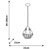 LAMPA wisząca CLIFF MLP5524 Milagro druciana OPRAWA metalowa klatka ZWIS skandynawski czarna
