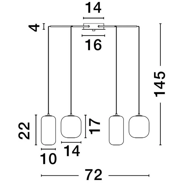 Salonowa lampa wisząca pająk ANUCO LE44614 LED 25W 3000K szary