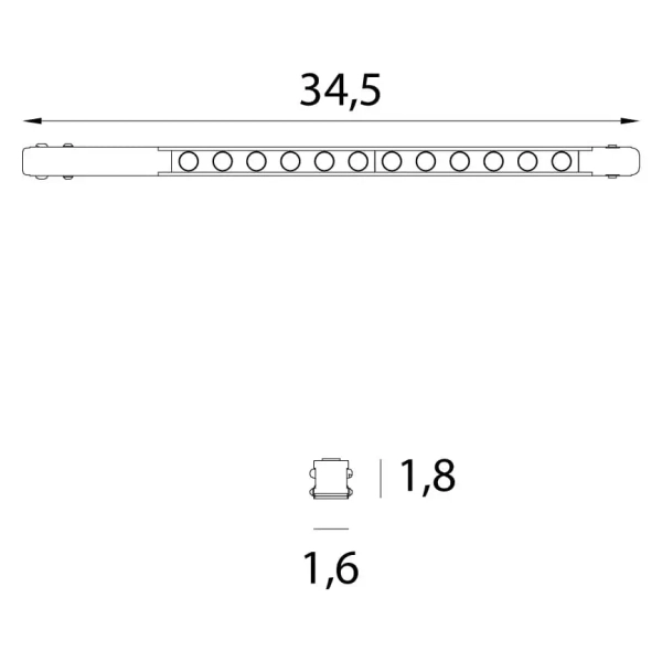 Liniowa sufitowa lampa magnetyczna M0053Z LED 11,6W 2700-5500K czarna