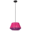 Tkaninowa lampa wisząca Jessica 10421/30/66 Lucide abażur różowy czarny