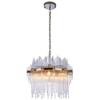 Glamour LAMPA wisząca REYKJAVIK P07097CP Cosmolight kryształowy ZWIS na łańcuchu szampański