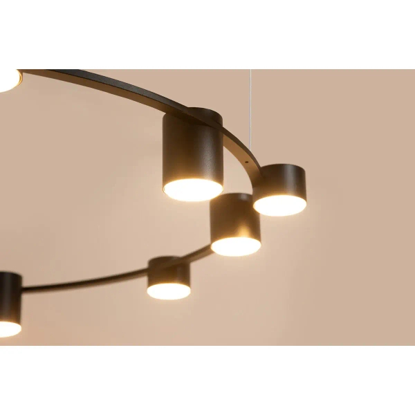 Żyrandol do jadalni okrąg Kodo 12 41339 nad stół downlight czarny