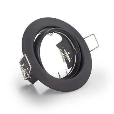 Metalowy wpust sufitowy JURA 650100132 z regulacją okrągły czarny