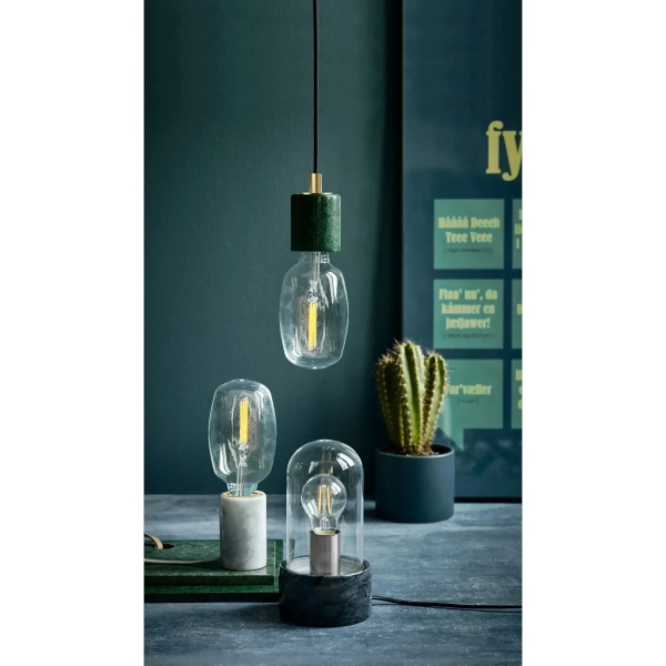 Stołowa lampa na komodę Siv 45875001 marmurowa biała