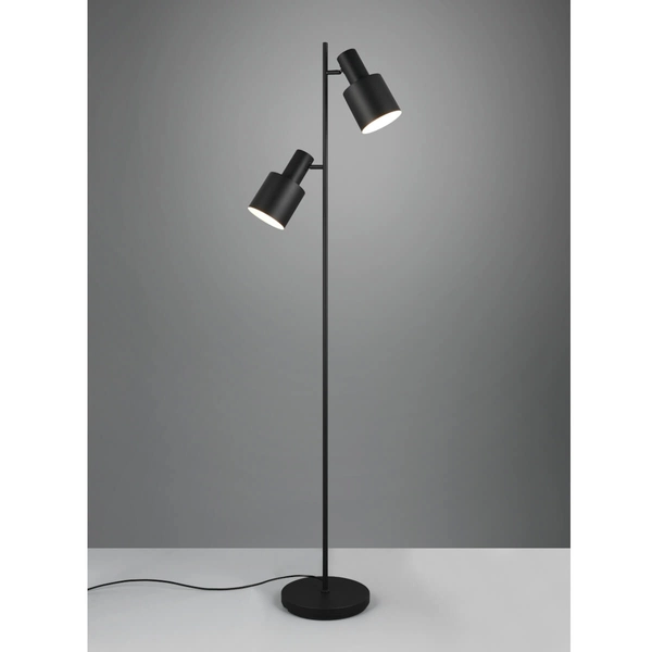 Podłogowa lampa ELIOR DL232419400 Trio reflektorki metalowa czarna