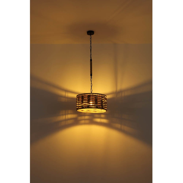 Okrągła LAMPA wisząca HALIA 15679H1 Globo marynistyczny do salonu beżowy